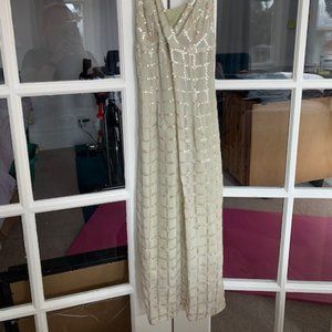 VINTAGE Pale Green Sequined Dress